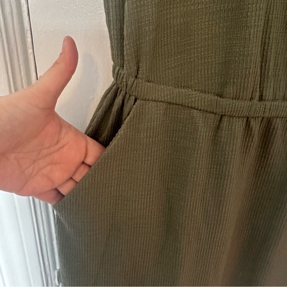 Torrid Green At The Knee Slub Rib Side Slit T-Shirt Dress Size 1 1X 14-16 - Picture 6 of 11